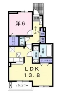 カーサ リーヴァ【104号室】の間取り
