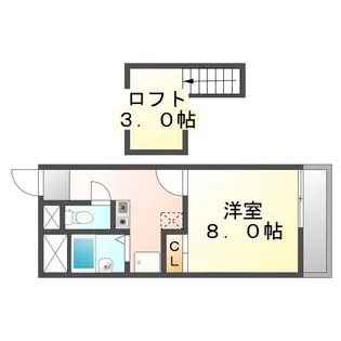 レオパレス志度【211号室】の間取り
