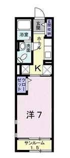 ディアコート河西【103号室】の間取り
