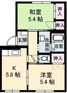 フレグランスA S A棟【101号室】の間取り