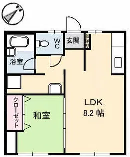 コーポ筒井【202号室】の間取り