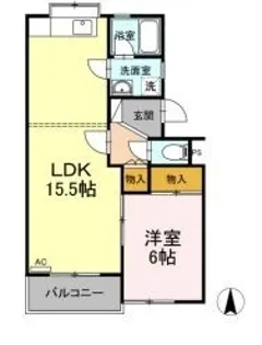 第3メールブルー【105号室】の間取り