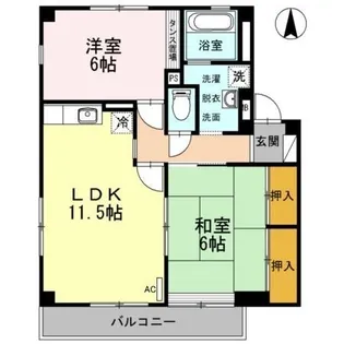 レインボーガーデン D棟【302号室】の間取り