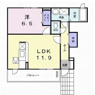 モーダフィオーレ A【103号室】の間取り