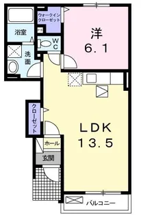 エレガンテM B【103号室】の間取り