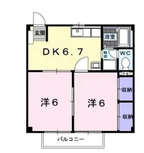 ミューズ松本Ⅴ【202号室】の間取り