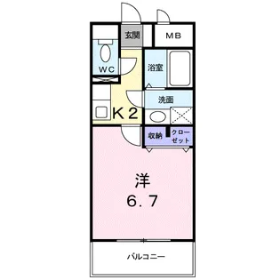 フルール M【203号室】の間取り