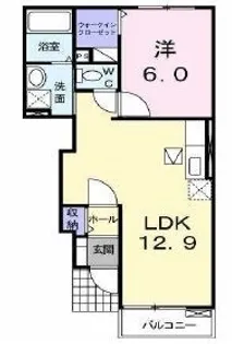 パル ガーデン 6【102号室】の間取り