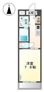 ルマー栗林【101号室】の間取り