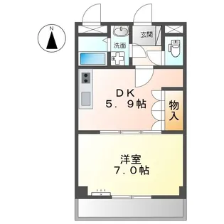 プランドール【206号室】の間取り