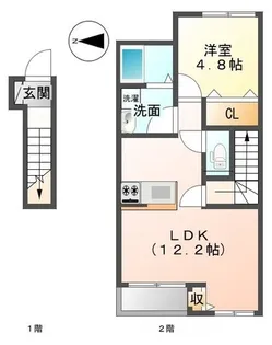 リンバ【205号室】の間取り
