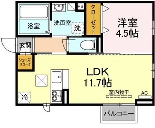 NAGOMI【105号室】の間取り