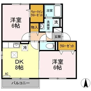 セジュール杉山A棟【102号室】の間取り