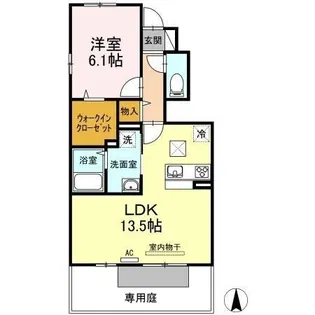 クレセール三谷【105号室】の間取り