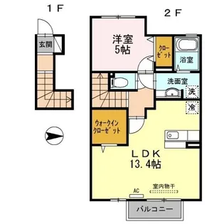 サウザンド チカラ【205号室】の間取り