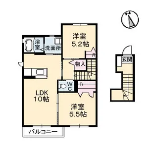 クラヴィエ林町【202号室】の間取り