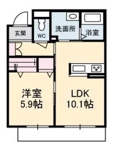 LA LUCE【302号室】の間取り