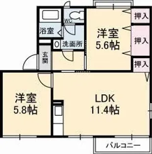 エスポアール【101号室】の間取り