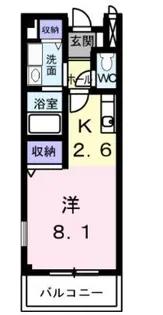 エスポワール土居B【202号室】の間取り