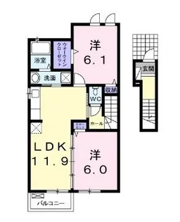 シャンテル【204号室】の間取り