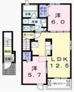 ポート レーゼ木太B【204号室】の間取り