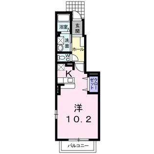 キャッツコート鶴市【105号室】の間取り