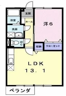 ニューエルディム伏石【201号室】の間取り