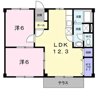 トラッド木田谷Ⅱ【202号室】の間取り