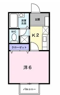 1Kの間取り画像