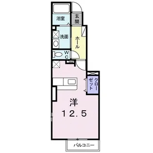 ヴィラ サニーヒルB【103号室】の間取り
