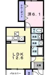 ヴィオラ パラッツオ【103号室】の間取り