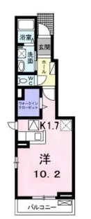 ラフテル【105号室】の間取り