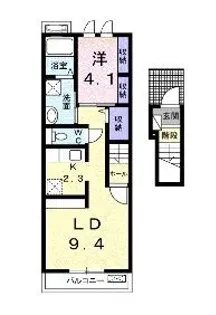 ヴァンベール 西大浜【202号室】の間取り