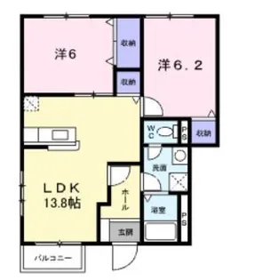 セレーノA【101号室】の間取り