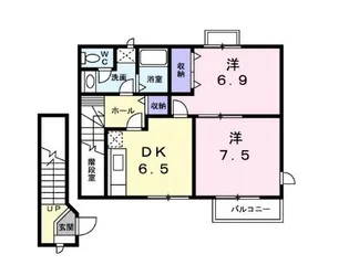 ホワイト バーチ ヴィラ【202号室】の間取り