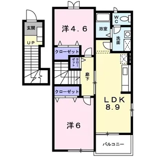 サウス・ソレイユ B【201号室】の間取り
