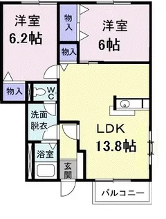 コーポリバーサイド・藤 B【103号室】の間取り