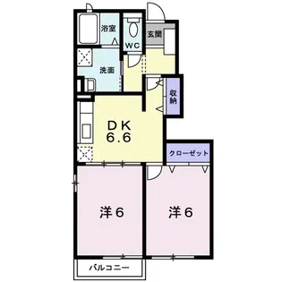 メゾン ポポラーレB【103号室】の間取り