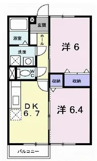 アンフィニ【203号室】の間取り