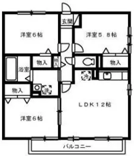 グレイスフルK【202号室】の間取り