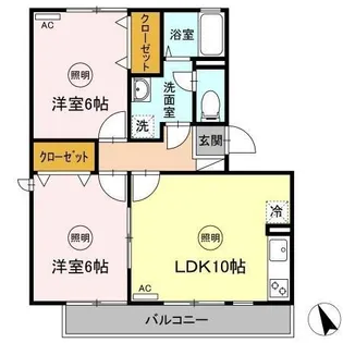グランツ松島 B棟【302号室】の間取り