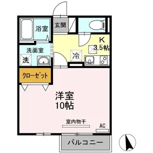 モーニンググローリー【102号室】の間取り
