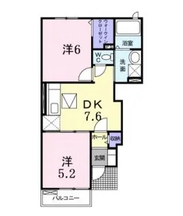 プラシード【101号室】の間取り