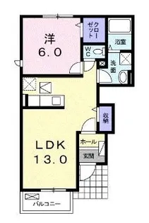 レイジェス C【101号室】の間取り