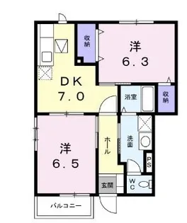 ララ メゾン A【101号室】の間取り