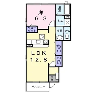 ポム ド テールF&K B【103号室】の間取り