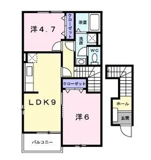 パーク アベニューB【201号室】の間取り