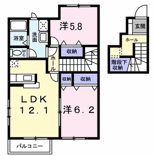 サンスタレ N【203号室】の間取り