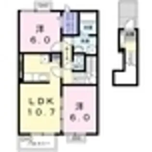 アルドールⅡ【202号室】の間取り