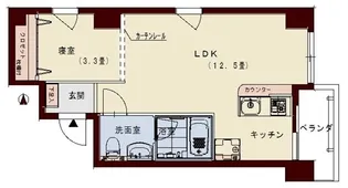 コリドールリブ【603号室】の間取り